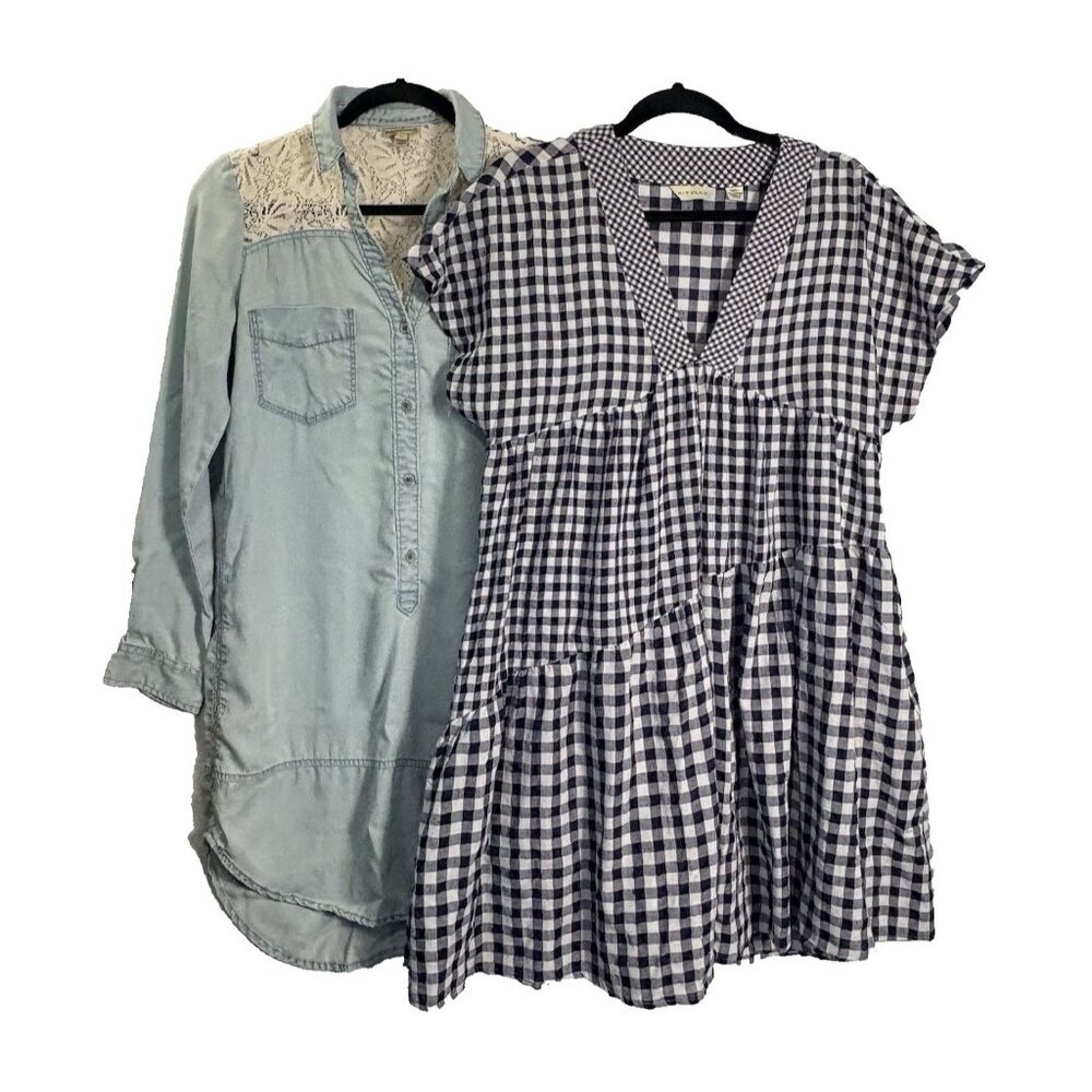 Anthropologie Women Bundle of 2 Dresses Sz XS/S‎ Multicolor 77-2